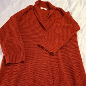 Womens Long Crochet-Texture Duster